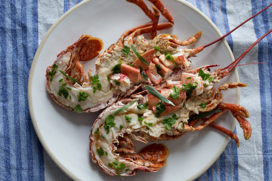 POACHED LOBSTER WITH A HERB DRESSING
