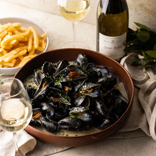 MOULES MARINIERE WITH FRITES FOR TWO